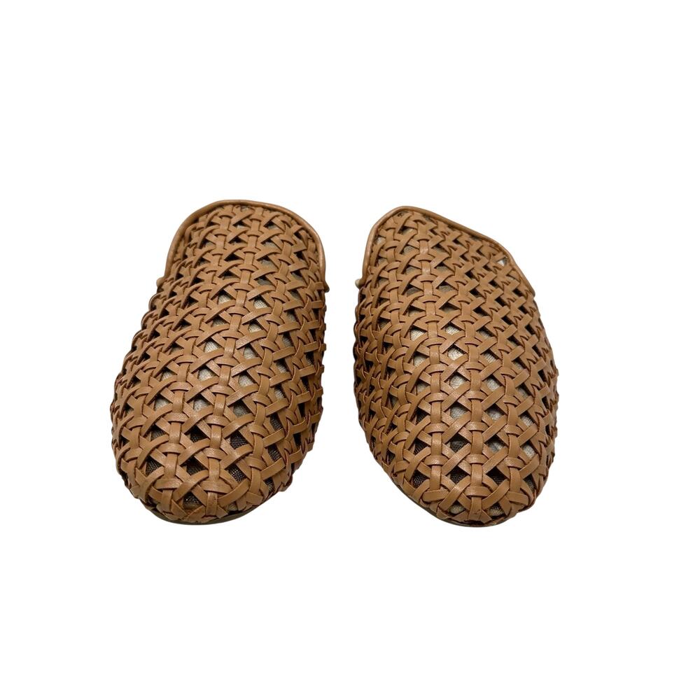 Birdies The Phoebe Woven Mule Flats Rattan‎ Faux Leather Tan Size US 5.5 - Picture 3 of 14